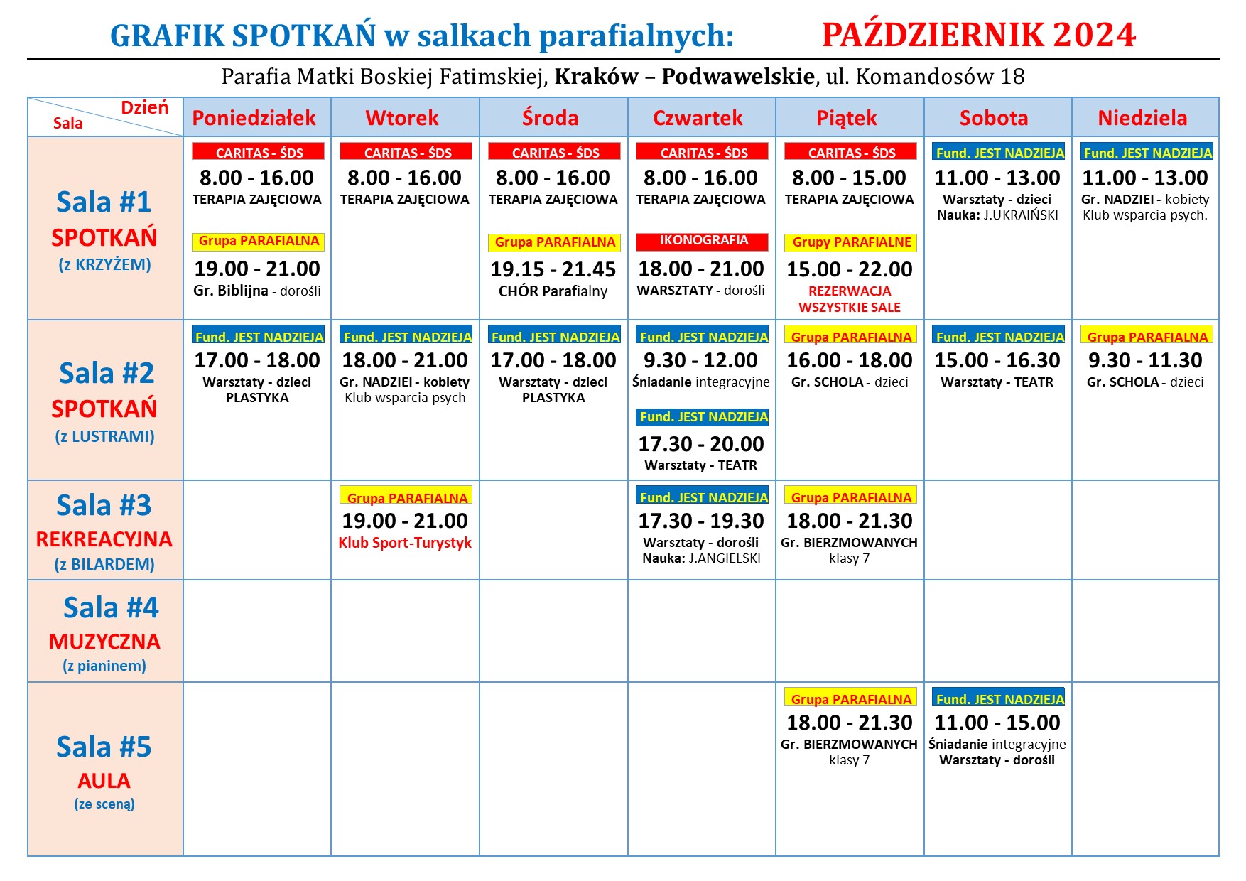 2024 10  05 PP - akt- s1 GRAFIK SPOTKAŃ+PRELIMINARZ - Podwawelskie Centrum Aktywnosci